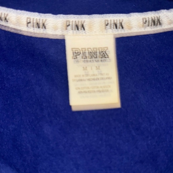 PINK Victoria's Secret Blue Long Sleeve Sweatshirt with Neckline - Picture 2 of 4